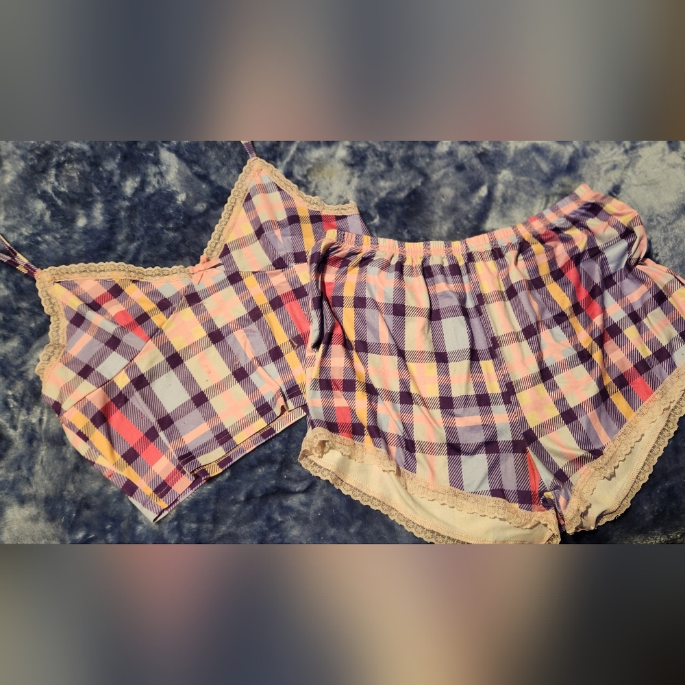 Plaid pj set